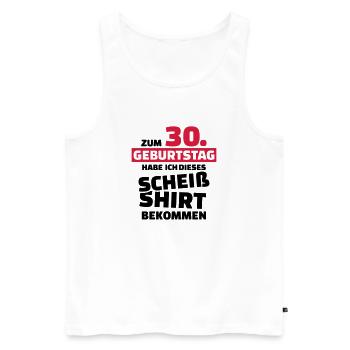 30 Geburtstag - Männer Premium Bio Tank Top - Weiß - Vorne - Michal (187cm)