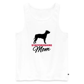 Staffordshire Mom - Débardeur bio Premium Homme - blanc - Devant - Michal (187cm)