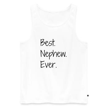 Niece Nephew Nichte Neffe Nièce Neveu - Men's Premium Organic Tank Top - white - Front - AI Model Male 178 light (178cm)
