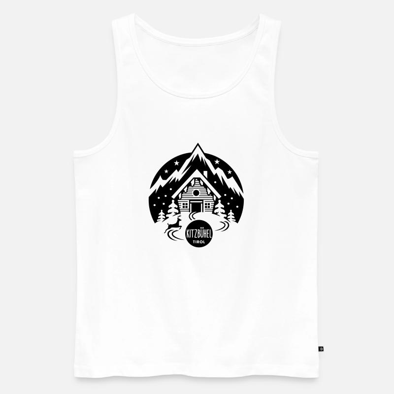 Kitzbühel Tirol - Männer Premium Bio Tank Top - Weiß