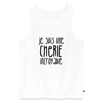 Amour / Saint Valentin / Coeur / Bébé / Love - Débardeur bio Premium Homme - blanc - Devant - AI Model Male 178 light (178cm)