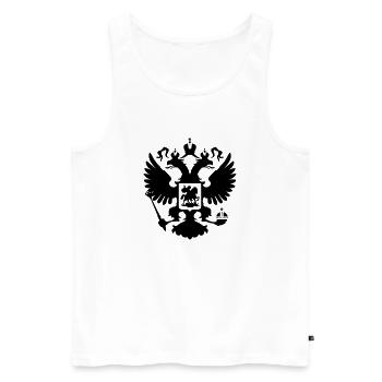russia - Men's Premium Organic Tank Top - white - Front - Michal (187cm)