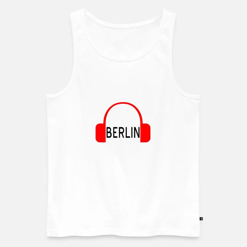 Berlin - Männer Premium Bio Tank Top - Weiß
