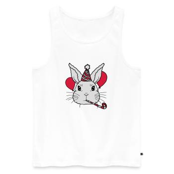Birthday Child Rabbit Tröte Party Hat - Men's Premium Organic Tank Top - white - Front - AI Model Male 178 light (178cm)