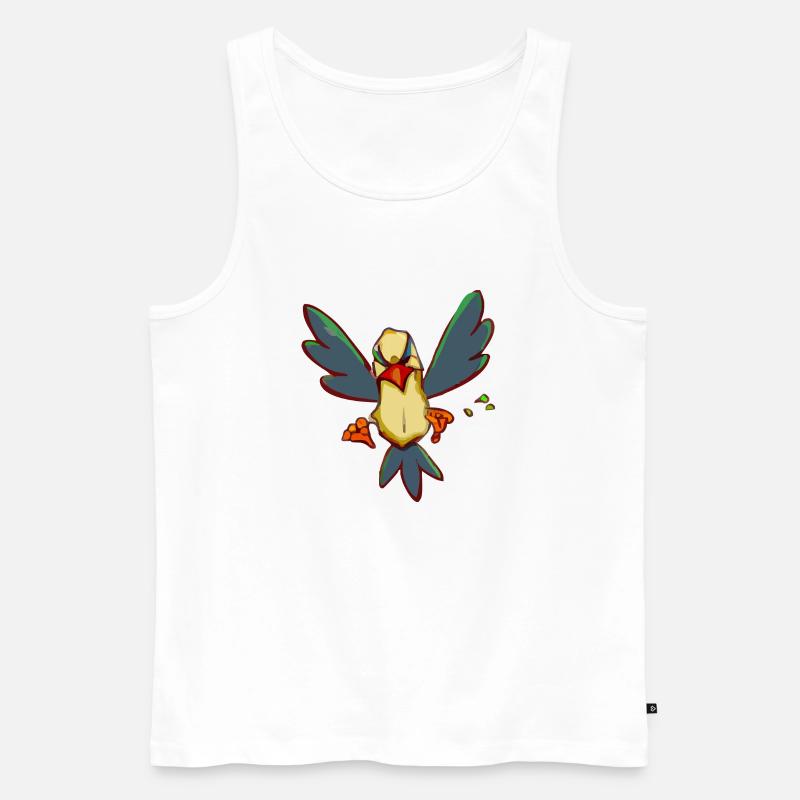 Lik Sie den mürrischen Vogel - Männer Premium Bio Tank Top - Weiß