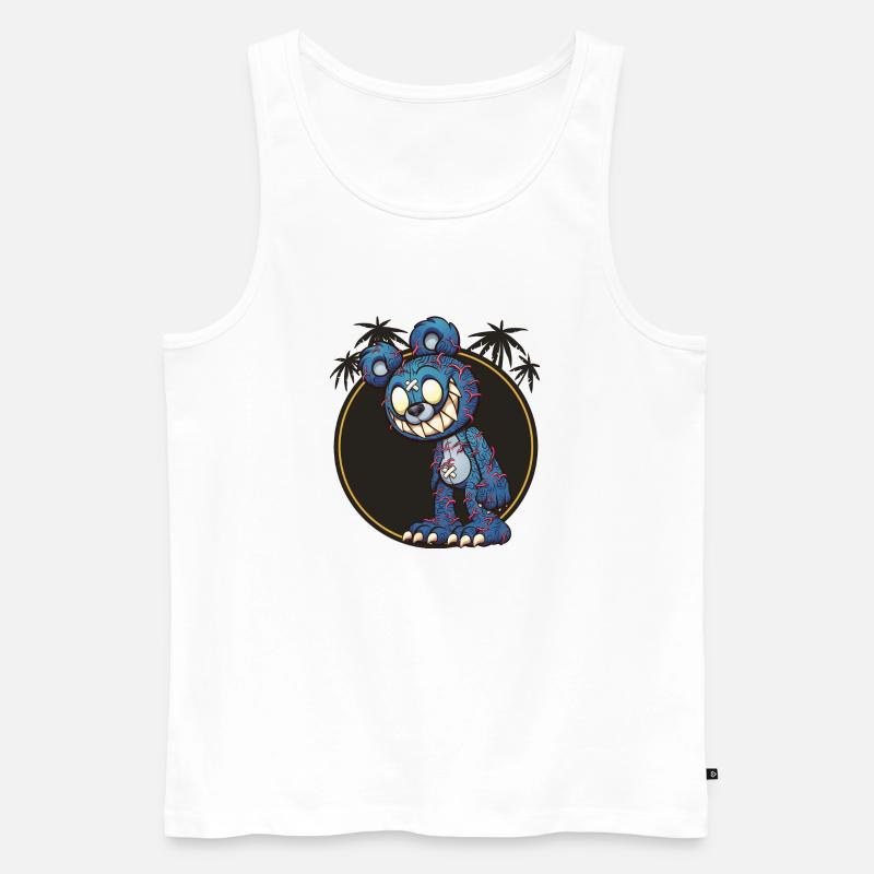 teddy böse 08 - Männer Premium Bio Tank Top - Weiß
