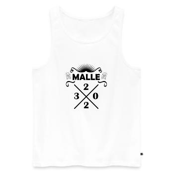 Malle 2023 - Männer Premium Bio Tank Top - Weiß - Vorne - Michal (187cm)