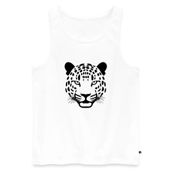 Leopard - Men's Premium Organic Tank Top - white - Front - AI Model Male 178 light (178cm)