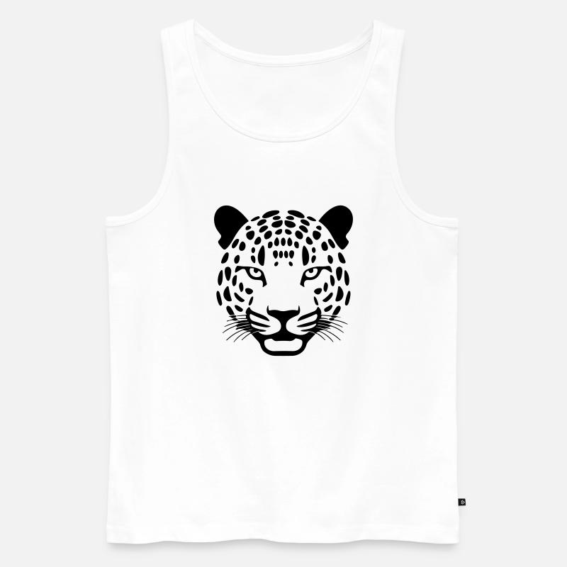 Leopard - Männer Premium Bio Tank Top - Weiß