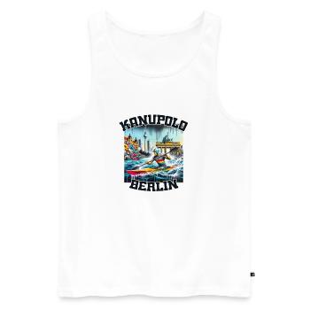 Kanupolo Berlin Graffiti - Männer Premium Bio Tank Top - Weiß - Vorne - Michal (187cm)
