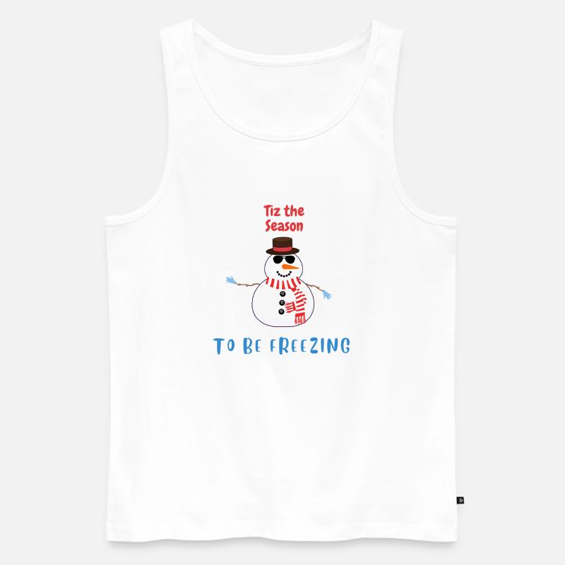 Weihnachts-Schneemann Winter-Design - Männer Premium Bio Tank Top - Weiß