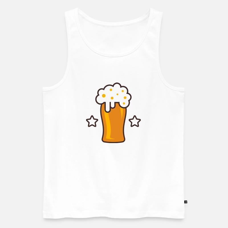 Bier Logo 2 - Männer Premium Bio Tank Top - Weiß