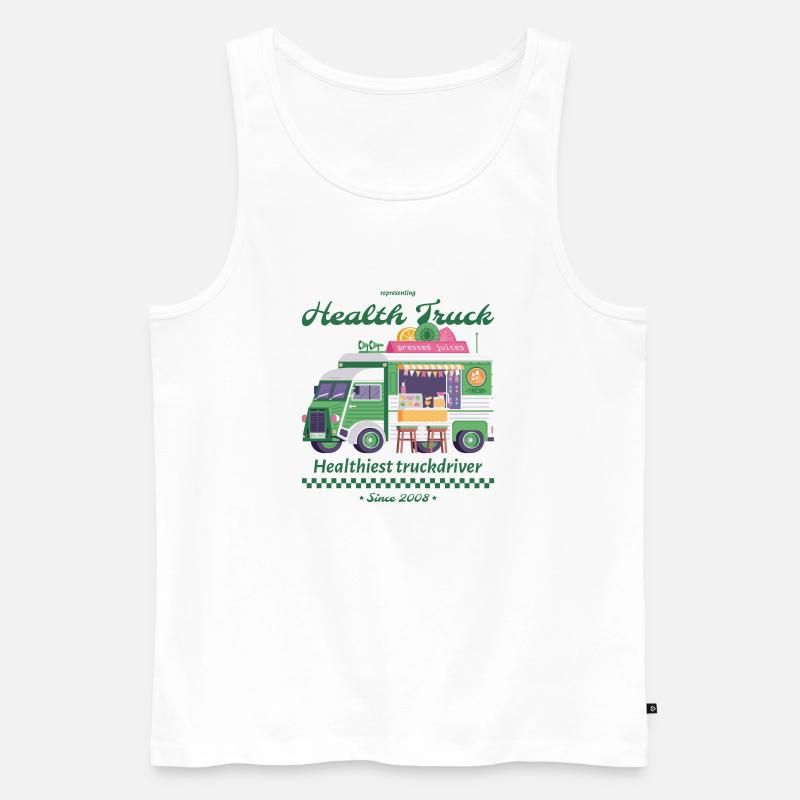 Gesunder Busfahrer - Männer Premium Bio Tank Top - Weiß