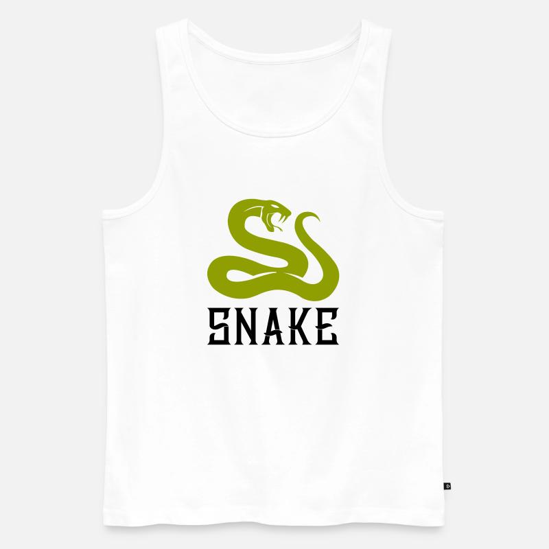 snake - Männer Premium Bio Tank Top - Weiß