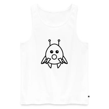 fliegende Untertasse - Männer Premium Bio Tank Top - Weiß - Vorne - AI Model Male 178 light (178cm)