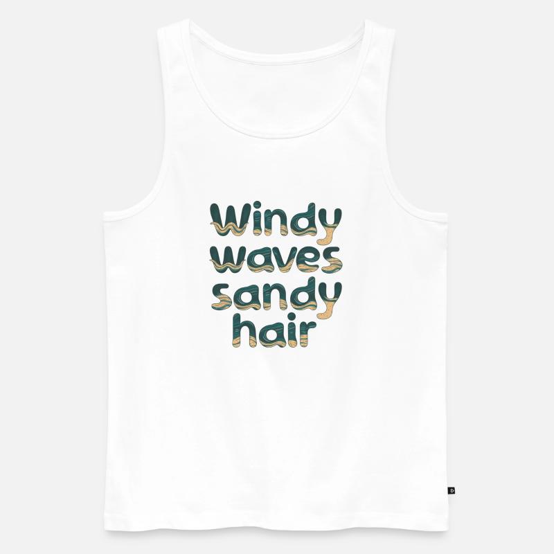 windy waves - Männer Premium Bio Tank Top - Weiß
