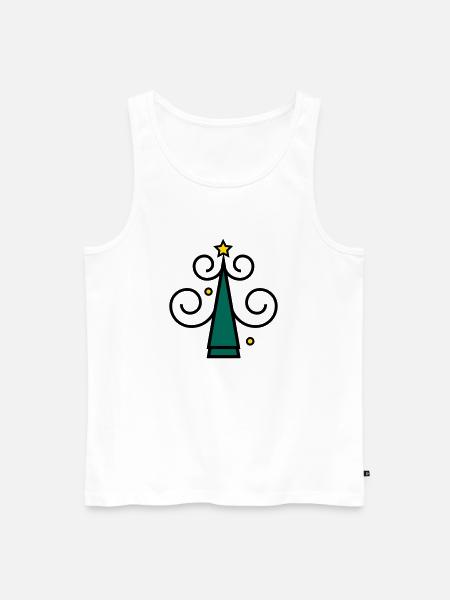 Christmas tree icon z1 - Men's Premium Organic Tank Top - white