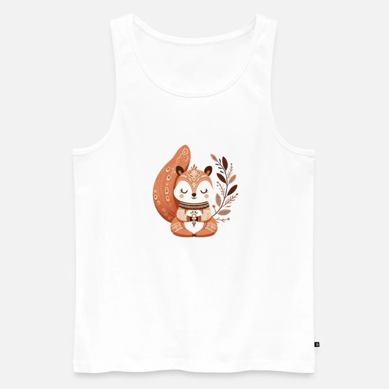 Zen-Eichhörnchen - Männer Premium Bio Tank Top - Weiß