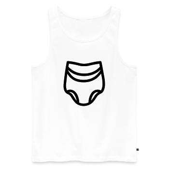 Layer - Men's Premium Organic Tank Top - white - Front - AI Model Male 178 light (178cm)