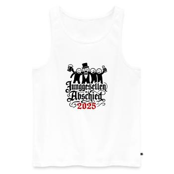 Junggesellen Abschied 2025 Jga Team - Männer Premium Bio Tank Top - Weiß - Vorne - Michal (187cm)
