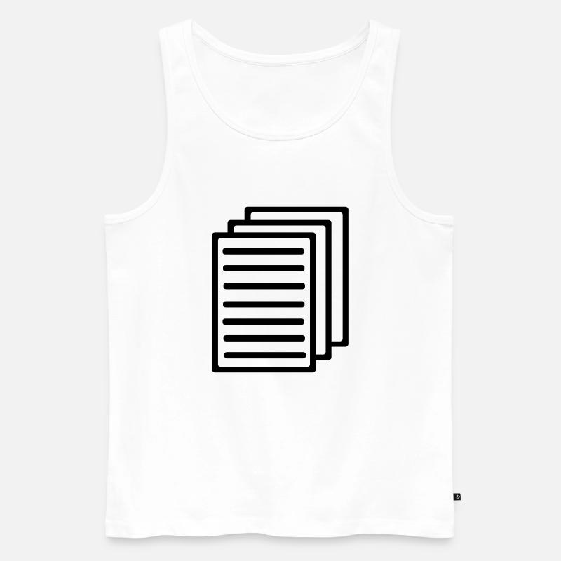 Papier - Männer Premium Bio Tank Top - Weiß
