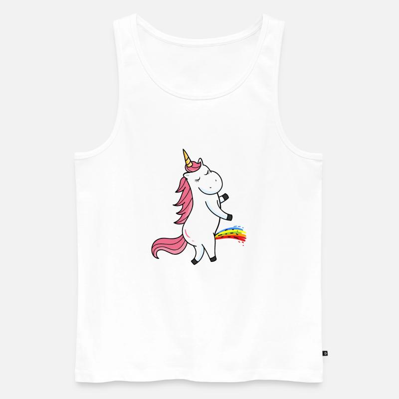 Einhorn - Männer Premium Bio Tank Top - Weiß