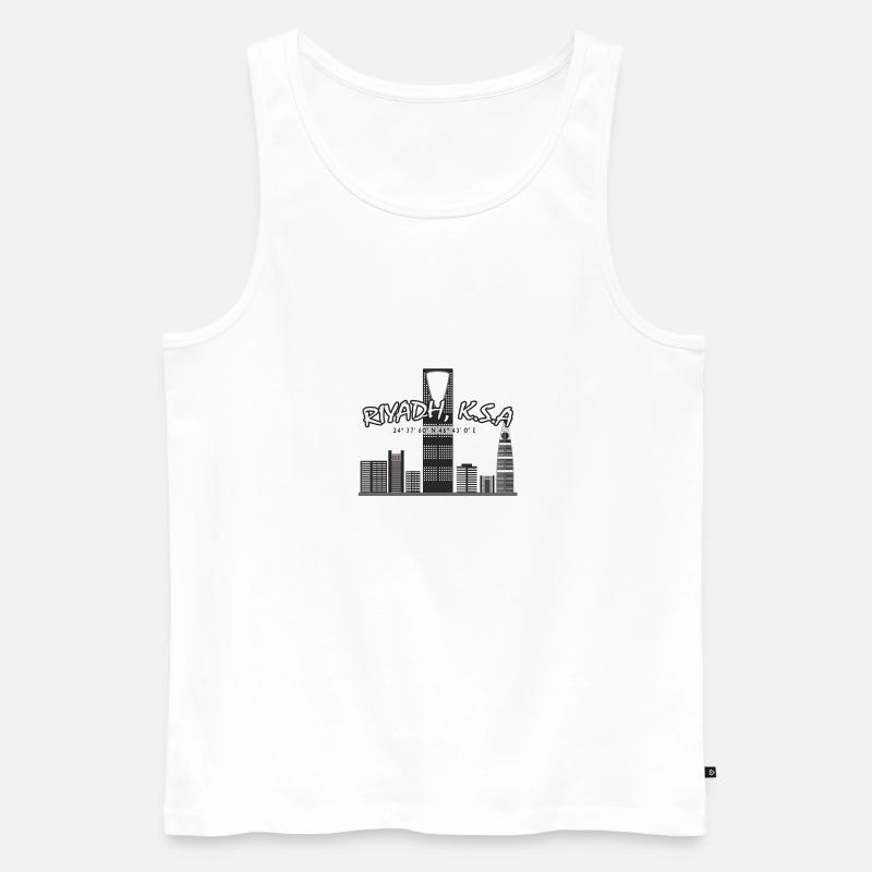Riyadh, Geschenk, Geschenkidee - Männer Premium Bio Tank Top - Weiß