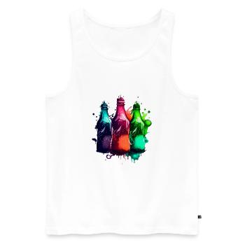 Soda color pop - Débardeur bio Premium Homme - blanc - Devant - Michal (187cm)