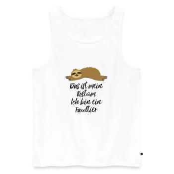 Faultier Kostüm - Männer Premium Bio Tank Top - Weiß - Vorne - Michal (187cm)