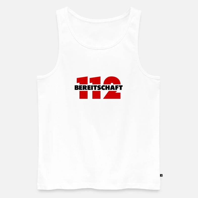 112 Bereitschaft - Männer Premium Bio Tank Top - Weiß
