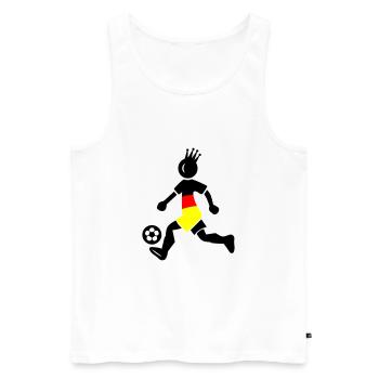 Fussballer Deutschland Meister Krone - Männer Premium Bio Tank Top - Weiß - Vorne - AI Model Male 178 light (178cm)