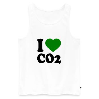 I love co2 - Männer Premium Bio Tank Top - Weiß - Vorne - AI Model Male 178 light (178cm)