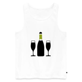 Red Wine Symbol - Men's Premium Organic Tank Top - white - Front - AI Model Male 178 light (178cm)