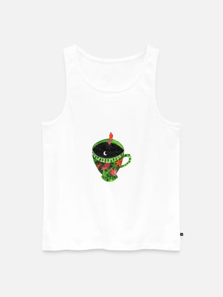 Einsame Frau - Männer Premium Bio Tank Top - Weiß