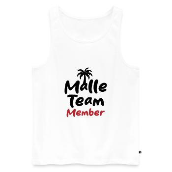 Membre de l’équipe Malle Mallorca - Débardeur bio Premium Homme - blanc - Devant - Michal (187cm)
