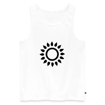 Sun Drawing Nature Sketch black - Men's Premium Organic Tank Top - white - Front - AI Model Male 178 light (178cm)