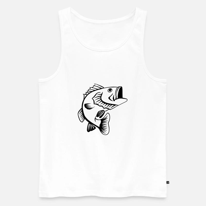 Barsch - Männer Premium Bio Tank Top - Weiß