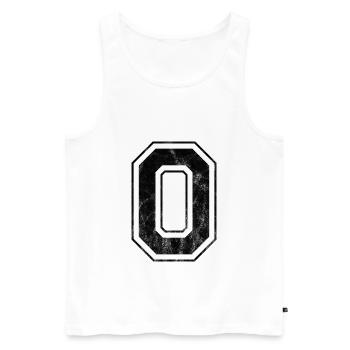 Anzahl 0 - Männer Premium Bio Tank Top - Weiß - Vorne - AI Model Male 178 light (178cm)