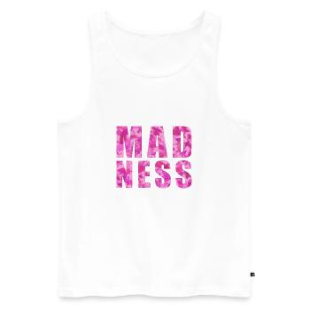 Madness Wahnsinn rosa Blumenmuster - Männer Premium Bio Tank Top - Weiß - Vorne - Michal (187cm)