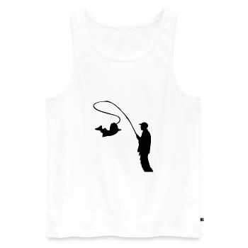 Fishing fisher man - Men's Premium Organic Tank Top - white - Front - Michal (187cm)