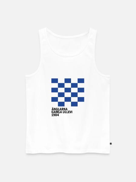 Blåvitt motiv - Ekologisk premium tanktopp herr - vit