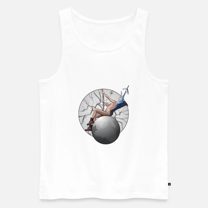 Blauer Marlin Schwertfisch Speerfisch - Männer Premium Bio Tank Top - Weiß