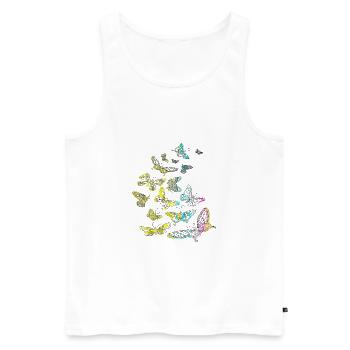 Butterfly tattoo - Men's Premium Organic Tank Top - white - Front - Michal (187cm)