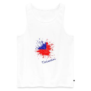 Taiwan Splash - Männer Premium Bio Tank Top - Weiß - Vorne - Michal (187cm)