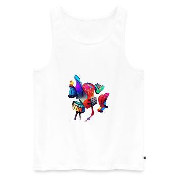Abstract Musical Instruments - Men's Premium Organic Tank Top - white - Front - Michal (187cm)