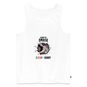 Ready To Smash Second Grade - Men's Premium Organic Tank Top - white - Front - Michal (187cm)