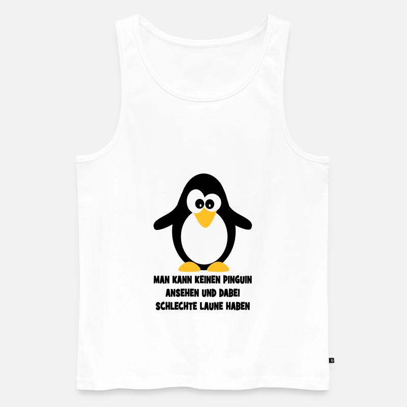Pinguin - Männer Premium Bio Tank Top - Weiß