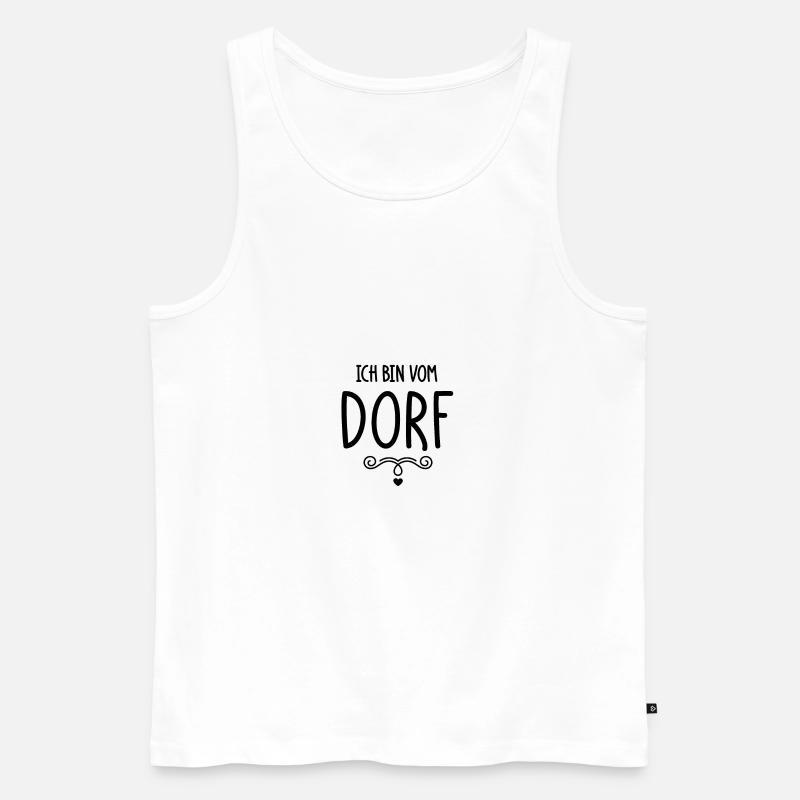 Ich bin vom Dorf - Männer Premium Bio Tank Top - Weiß