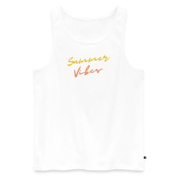Summer Vibes - Männer Premium Bio Tank Top - Weiß - Vorne - AI Model Male 178 light (178cm)