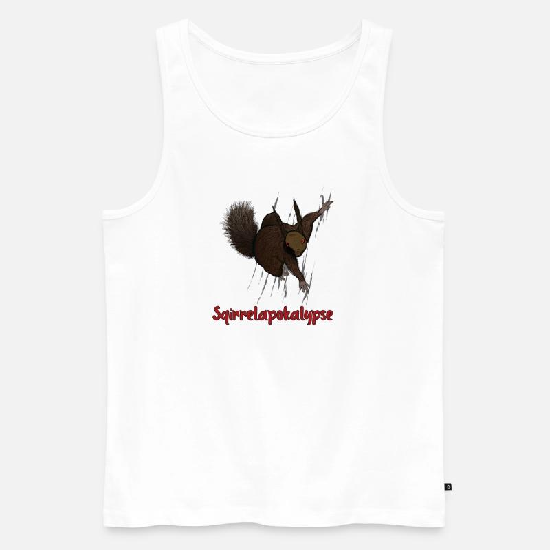 Squirrelapokalypse - Männer Premium Bio Tank Top - Weiß
